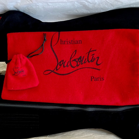 Christian Louboutin Suede Tall Boots 37 100mm - Picture 6 of 6